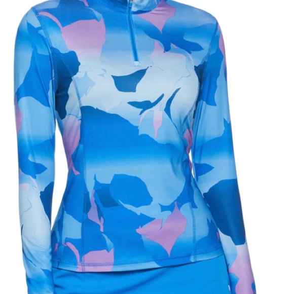 Callaway Abstract Gradient Print Sun Protection Golf Shirt - Picture 3 of 3